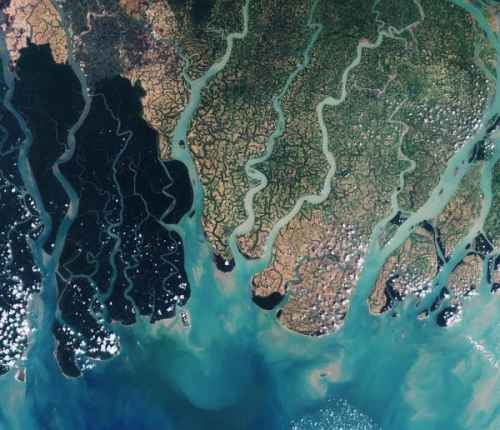 Regiunea Sundarbanilor din Bangladesh inundată