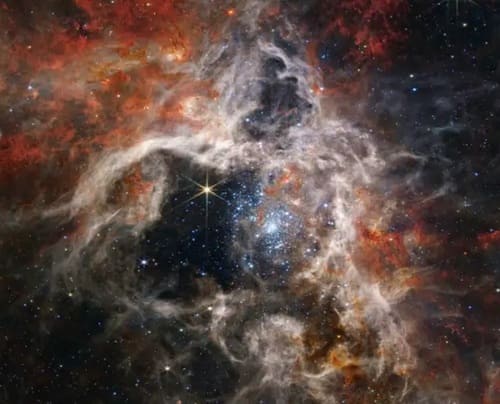 Nebuloasa Tarantula văzută de telescopul spațial James Webb