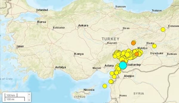 Epicentrul cutremurului din Turcia